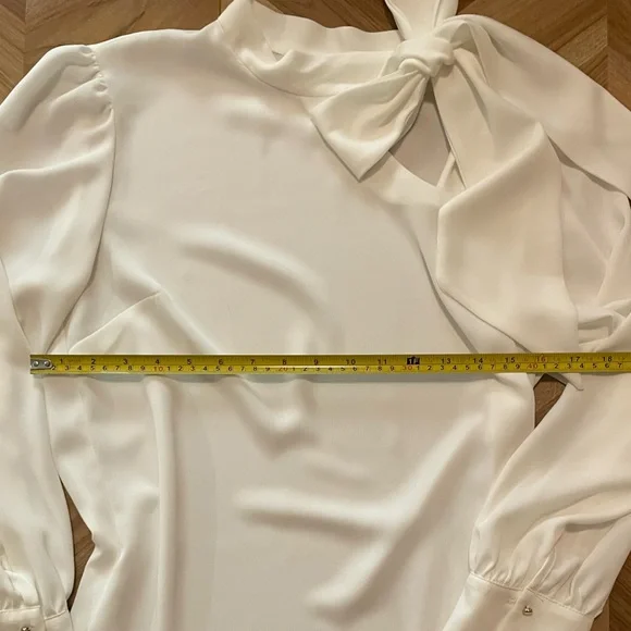 River Island Ivory Blouse with Statement Bow - Picture 2 of 5